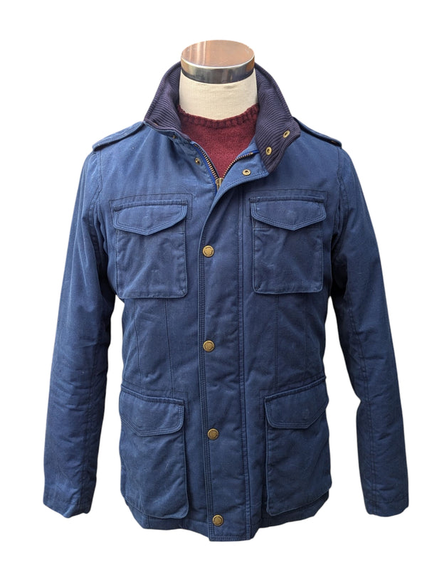 British Millerain Boden Jacket S Royal Blue Padded Cotton