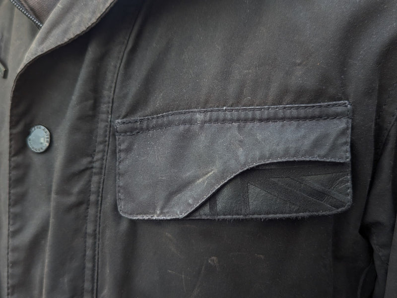 Barbour x Land Rover Ltd Ed. Jacket M Black Waxed Cotton