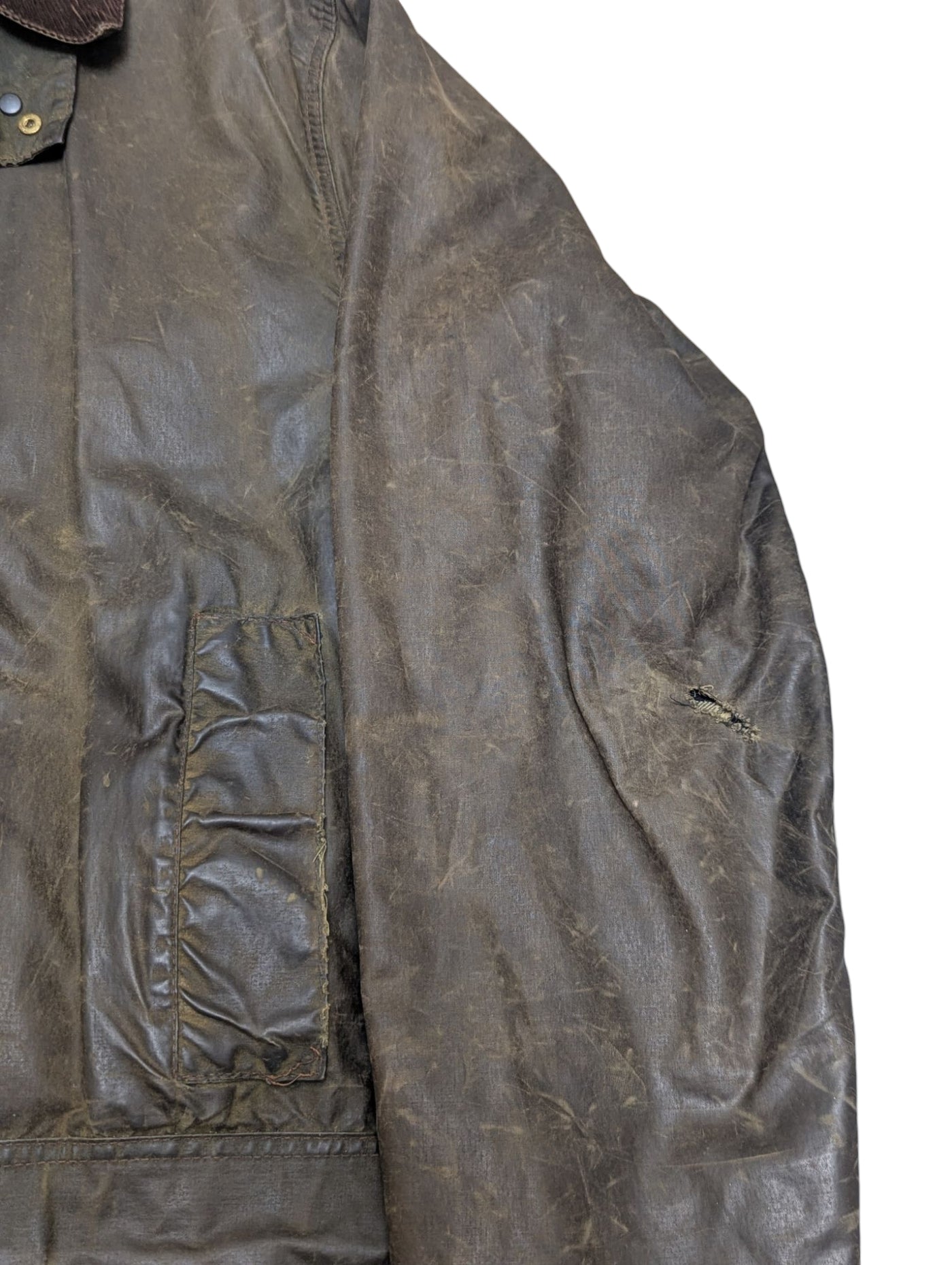 Barbour Coat M/L 40 Olive Green Border Waxed Cotton – eHABERDASHER