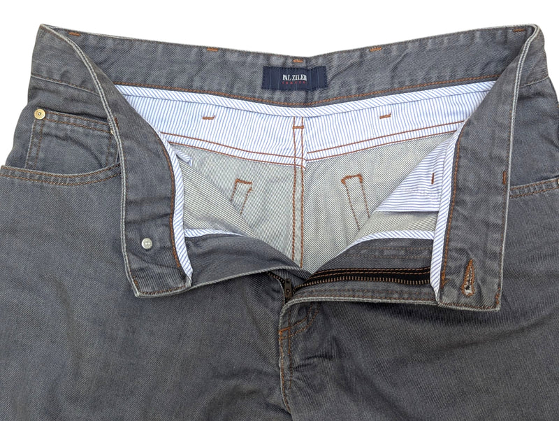 Pal Zileri Jeans 34x35.5 Mid Grey 5 pocket Cotton denim