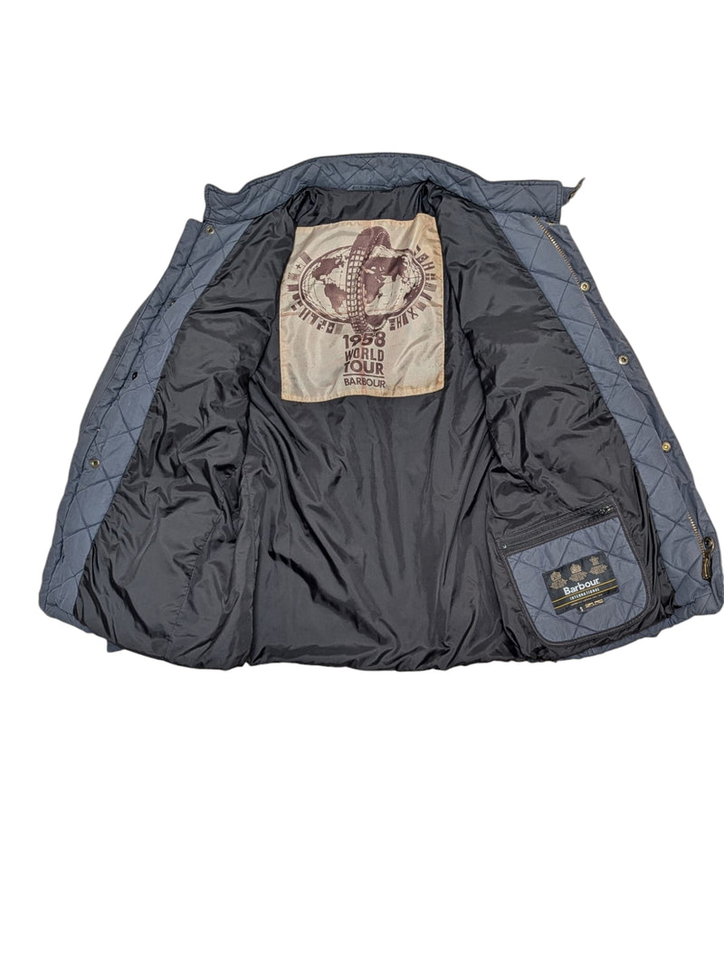 Barbour Jacket S Mid Grey Sea Ariel Padded Quilt Polyester