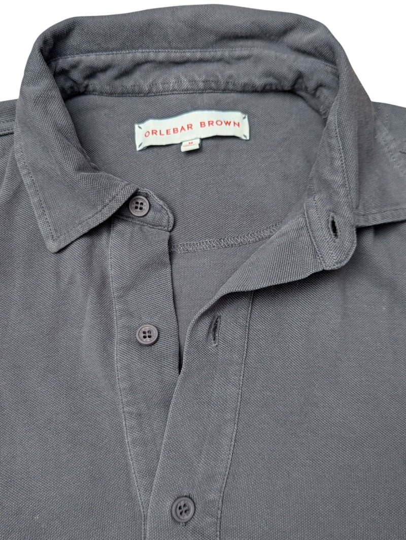 Orlebar Brown Sebastian Polo Shirt M Grey Cotton