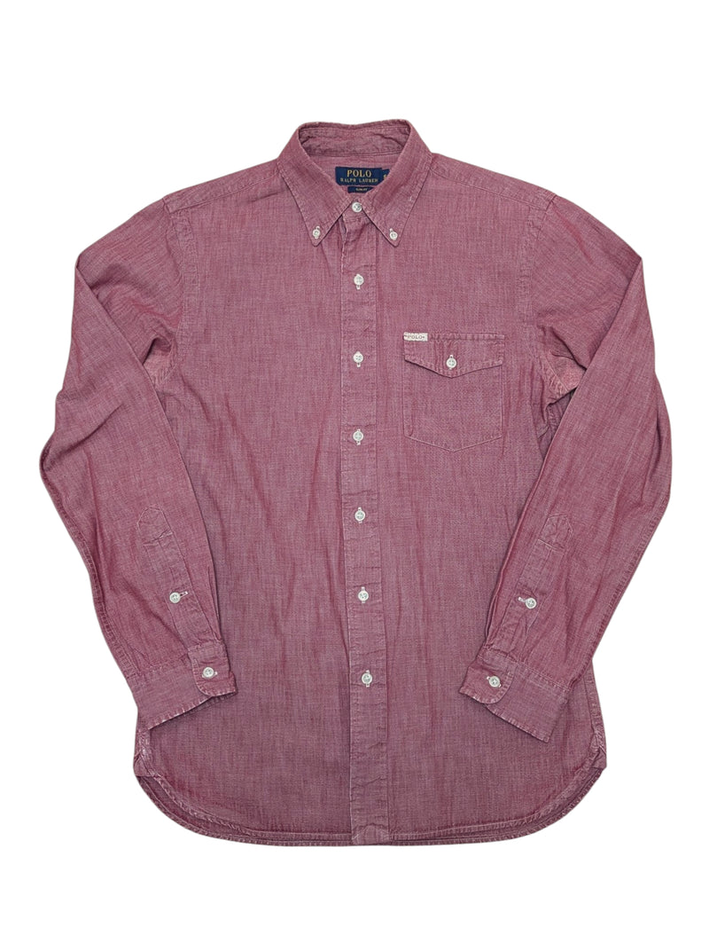 Ralph Lauren Shirt S Red OCBD Cotton Oxford