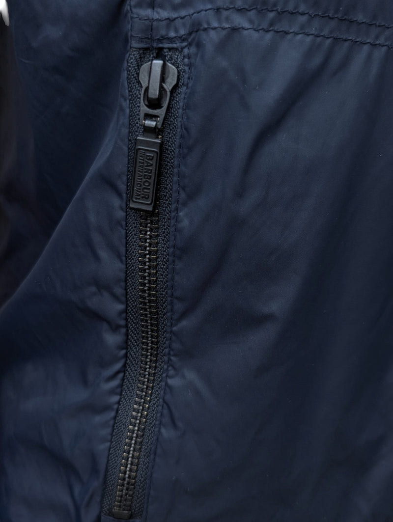 Barbour Jacket M Navy Blue Featherweight Windbreaker Polyamide