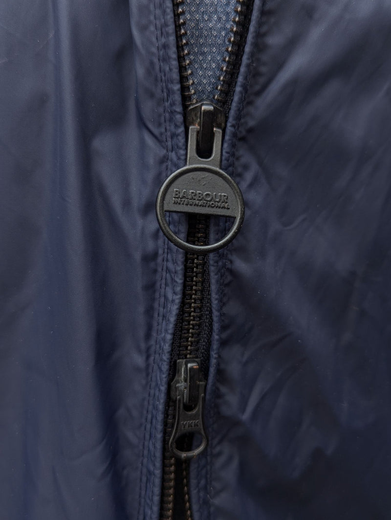 Barbour Jacket M Navy Blue Featherweight Windbreaker Polyamide
