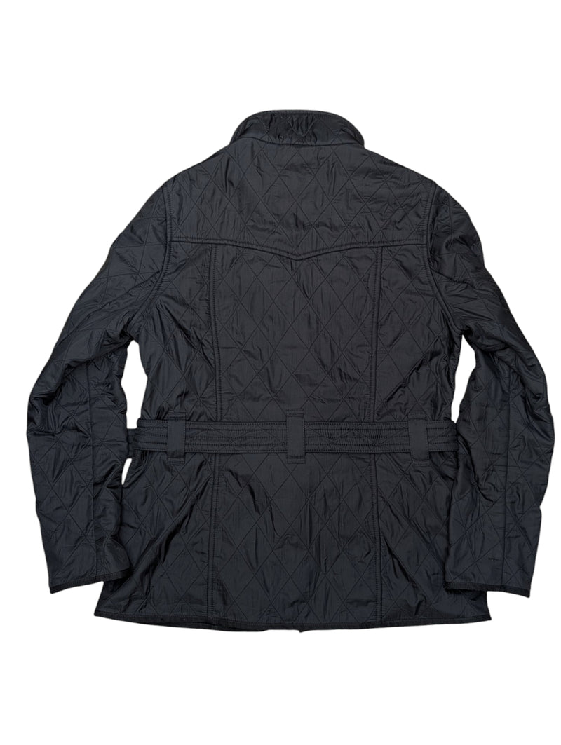 Barbour Ladies International Belted Jacket L/8 US Navy Polar Quilted Polyester