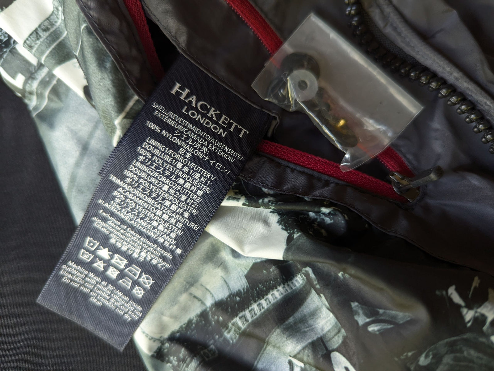 Hackett x Aston Martin Jacket XXXL Gunmetal Grey Nylon – eHABERDASHER