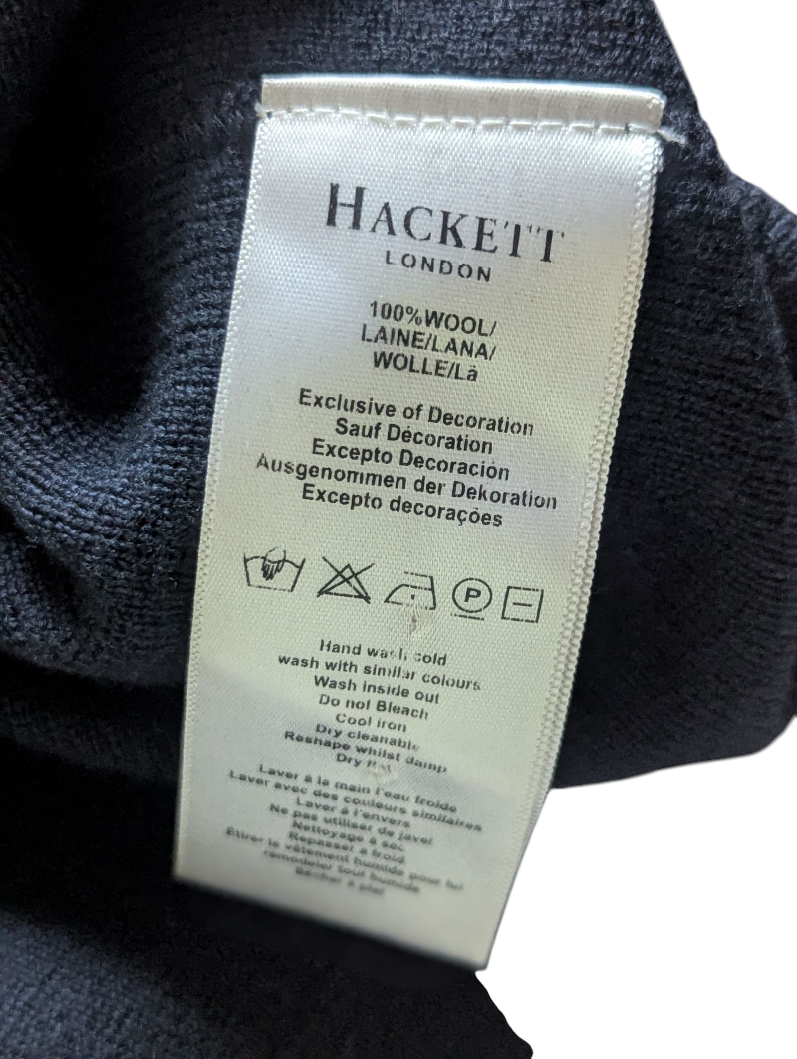 Hackett Aston Martin Sweater XL Half Zip Navy Blue Wool – eHABERDASHER