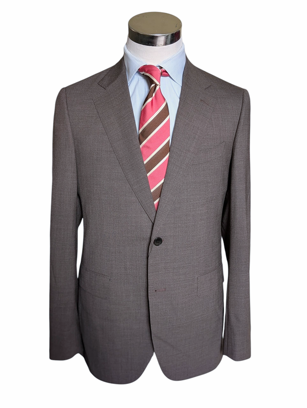 Benjamin Loro Piana Suit Mushroom Brown 2-Button Wool