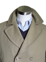 Dhobi England DB Coat L/42R Khaki Tan Pure Heavy Wool