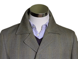 Vintage Dunn & Co. Ballantyne Balmacaan Raglan Coat L/XL 42/44R Earthy Grey Plaid Thornproof Wool