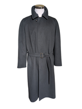 Bongardi Black Belted Balmacaan Raglan Coat XL 42/44R Wool