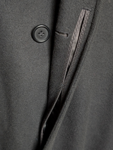 Bongardi Black Belted Balmacaan Raglan Coat XL 42/44R Wool