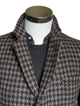 Smithers Marling & Evans Coat 42R Brown/Grey Check 3-Button Pure Heavy Wool