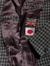 Smithers Marling & Evans Coat 42R Brown/Grey Check 3-Button Pure Heavy Wool