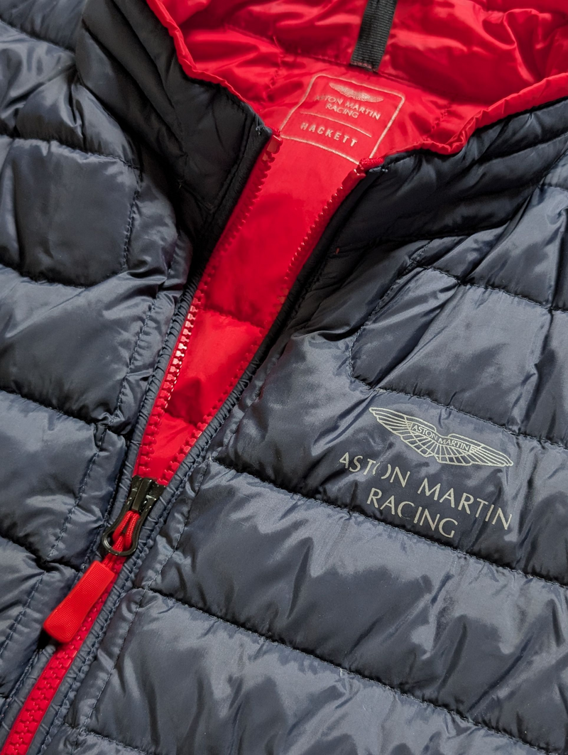 HACKETT LONDON × ASTON MARTIN ダウンベスト Hackett x Aston Martin Vest/Gilet S Navy Down Filled Nylon