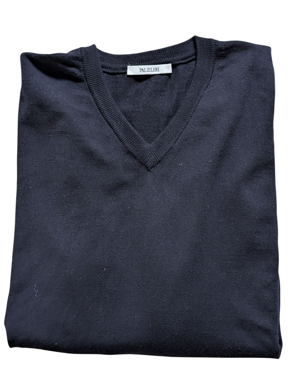 Pal Zileri Sweater XL 54 Navy Blue Wool