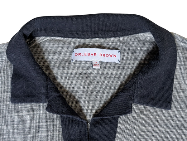 Orlebar Brown Polo Shirt M Navy/White Melange Cotton