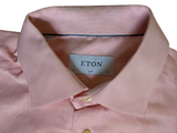 Eton Shirt 16 Pink Slim Fit Spread collar Cotton