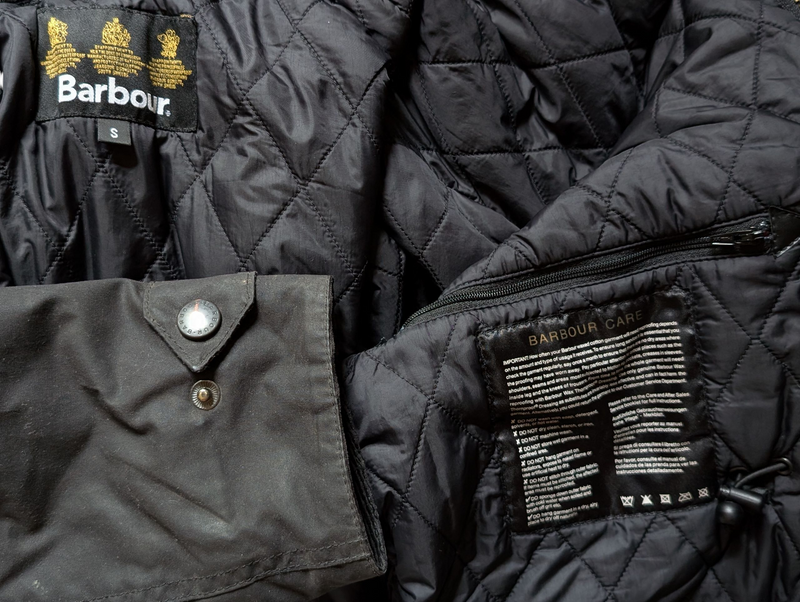 Barbour Jacket S Midnight Sapper Waxed Cotton
