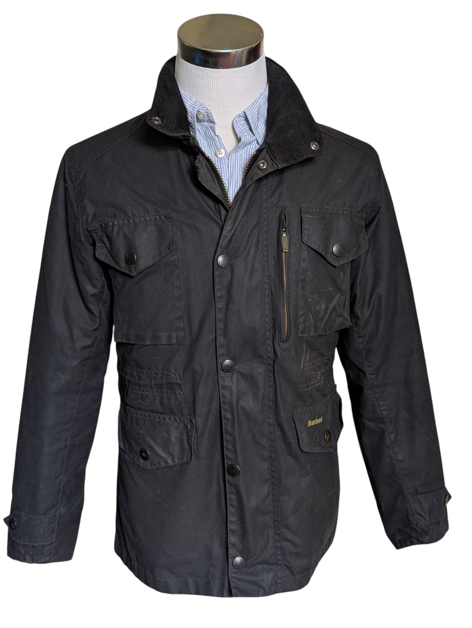 Barbour Jacket S Midnight Sapper Waxed Cotton – eHABERDASHER