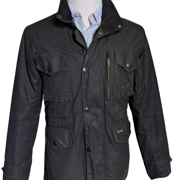 Barbour Jacket S Midnight Sapper Waxed Cotton – eHABERDASHER