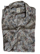 Boggi Milano Camp Shirt M Stone Floral Cotton