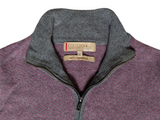 M&S Collezione Half Zip Sweater M Mauve/Grey Merino/Silk