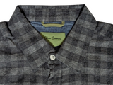 Oliver Sweeney Shirt M Grey Check Cotton Flannel