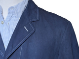 Brioni Jacket L/XL Garment Dyed Blue Washed Cotton