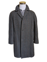 Dhobi England Balmacaan Raglan Coat M/40R Green/Brown/Charcoal Heavy Tweed Wool