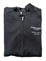 Hackett Aston Martin Sweater M/L Full Zip Black Wool/Suede