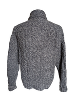 L.L. Bean Sweater M Grey Marled Shawl Collar Pullover Shetland Wool