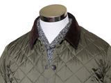 Barbour Jacket L/XL Olive Green Liddesdale Padded Quilt Polyamide