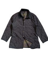 Barbour Jacket L/XL Soft Black Liddesdale Padded Quilt Polyester