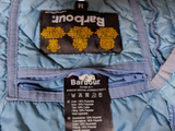 Barbour Jacket M Pale Slate Blue Liddesdale Padded Quilt Polyamide