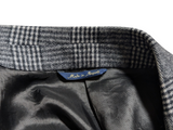 Isaia for Riviera Sport Coat 39R Black/White Plaid Rolling 3-button Pure cashmere