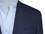 Hackett Travel Blazer 40R Navy Blue 2-button Wool Hopsack