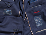 Hackett Travel Blazer 40R Navy Blue 2-button Wool Hopsack