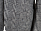 Isaia for Riviera Sport Coat 39R Black/White Plaid Rolling 3-button Pure cashmere