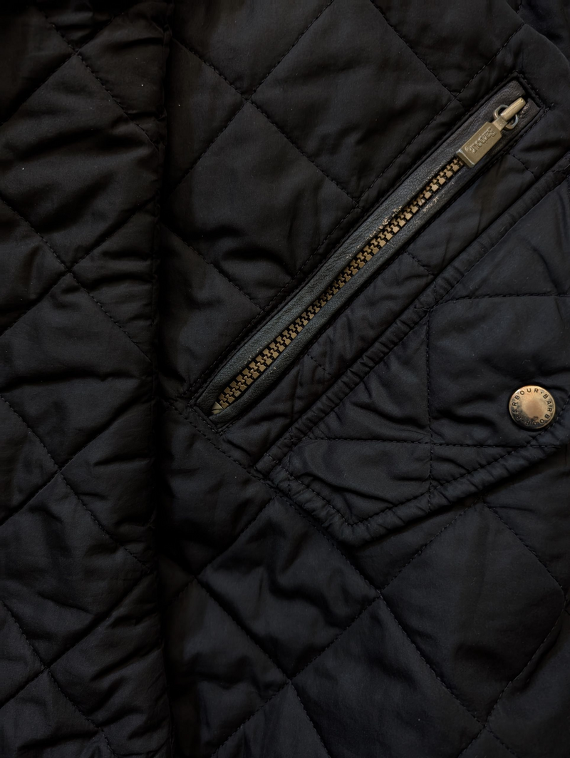 Barbour 黒 ジャケット XXL Barbour Jacket XL/XXL Black Chelsea Padded Quilt Polyester
