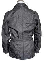 Barbour International Belted Jacket S Black Padded Polarquilt Poliamide
