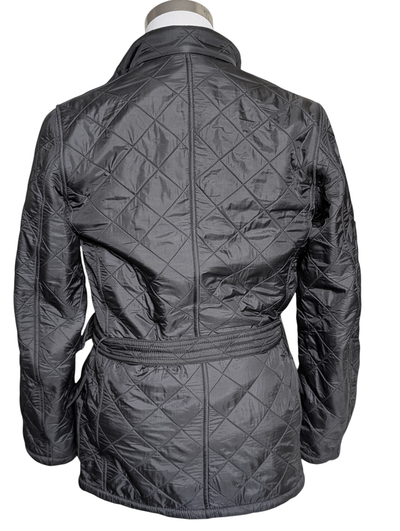 Barbour International Belted Jacket S Black Padded Polarquilt