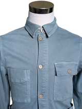 Paul Smith Chore Coat S Washed Teal Blue Cotton Denim