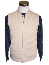 Hackett Reversible Vest/Gilet S Khaki & Beige