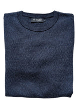 Hackett Sweater S Navy Blue Herringbone Merino Wool