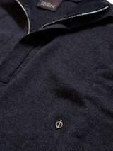 Oscar Jacobsen Sweater XL Half Zip Charcoal Wool Italy