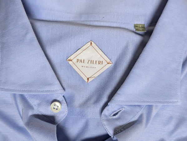 Pal Zileri Shirt XL/18 Pale Blue Cotton Jersey