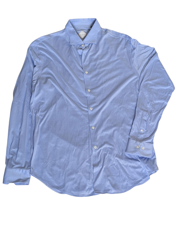 Pal Zileri Shirt XL/18 Pale Blue Cotton Jersey