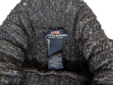 Gant Sweater L Marled Blue-Grey Turtleneck Wool/Cashmere
